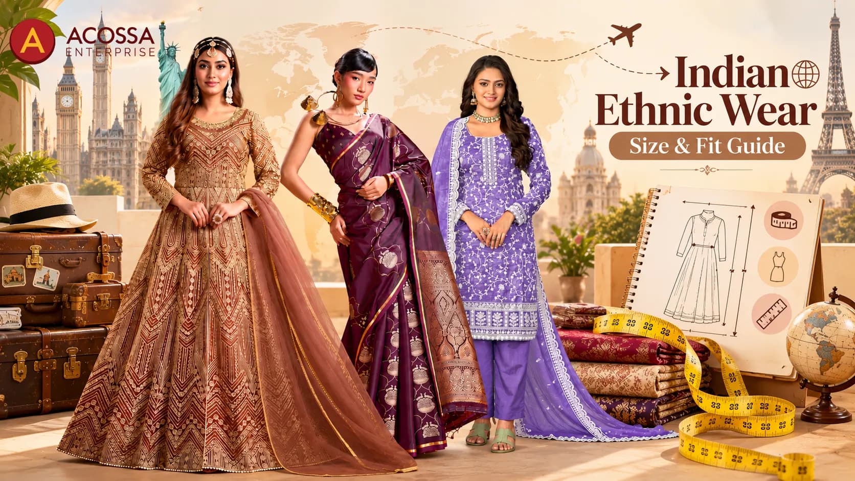 Indian Ethnic Wear Size & Measurement Guide for International Buyers