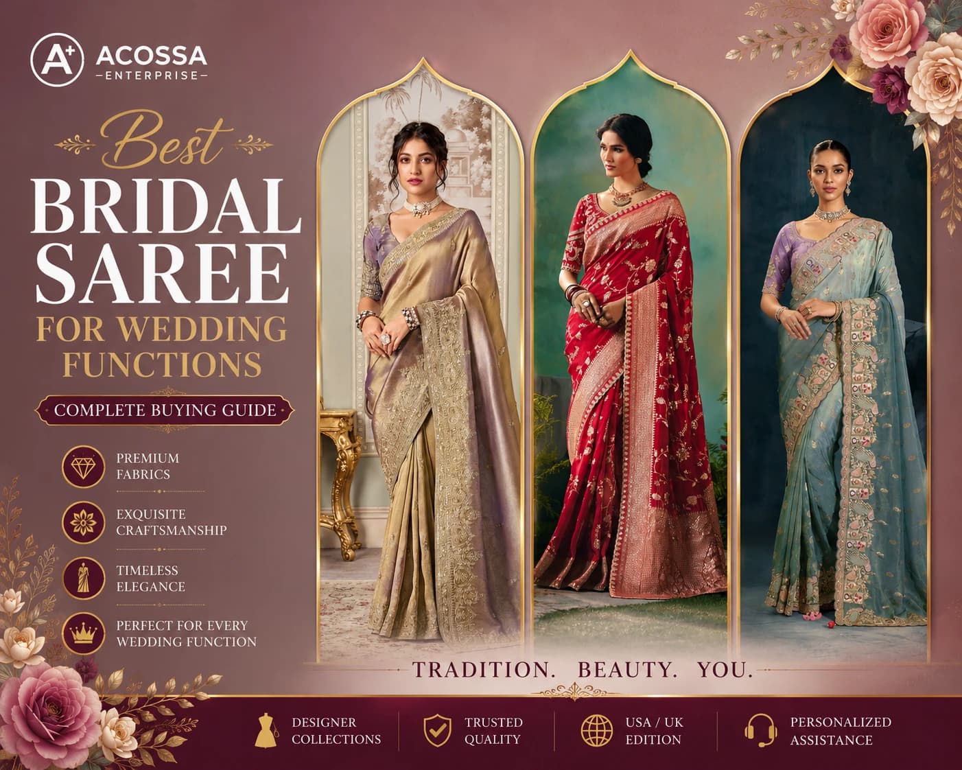 Best Bridal Saree for Wedding Functions: Complete Buying Guide