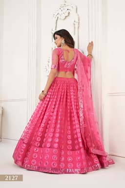 Hot Pink Butterfly Net Lehenga Choli