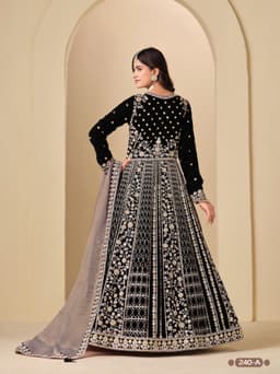 Flared anarkali suit party wear look